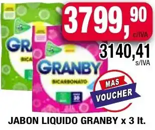 Maxiconsumo JABON LIQUIDO GRANBY x 3It oferta