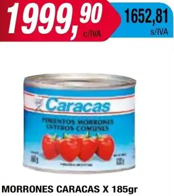 Maxiconsumo MORRONES CARACAS X 185gr oferta
