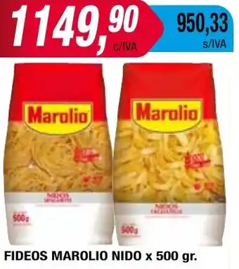 Maxiconsumo FIDEOS MAROLIO NIDO x 500gr oferta