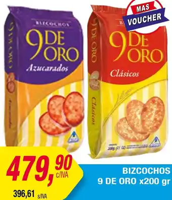 Maxiconsumo BIZCOCHOS 9 DE ORO X 200gr oferta