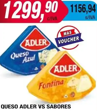 Maxiconsumo QUESO ADLER VS SABORES oferta