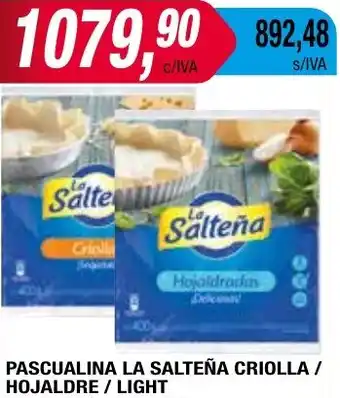 Maxiconsumo PASCUALINA LA SALTEÑA CRIOLLA / HOJALDRE / LIGHT oferta