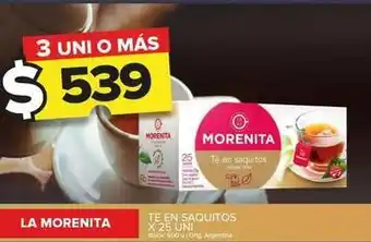 Carrefour Maxi La morenita - té en saquitos oferta