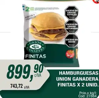 Maxiconsumo HAMBURGUESAS UNION GANADERA FINITAS X 2 UNID oferta