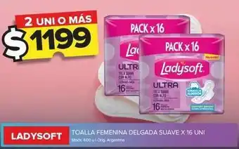 Carrefour Maxi Ladysoft - toalla femenina delgada suave oferta