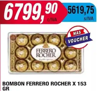 Maxiconsumo BOMBON FERRERO ROCHER X 153GR oferta