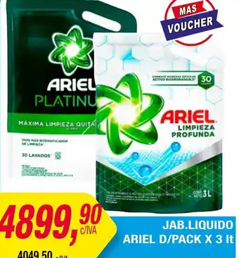Maxiconsumo JAB.LIQUIDO ARIEL D/PACK X 3It oferta