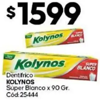 Diarco Dentifrico KOLYNOS Super Blanco x 90gr oferta