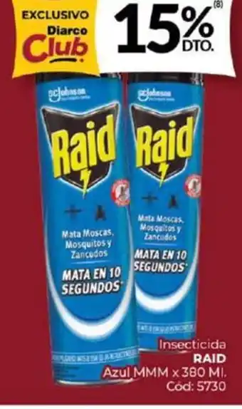 Diarco Insecticida RAID Azul MMM x 380ml oferta