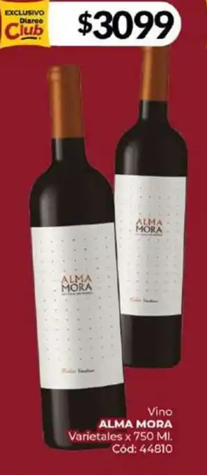 Diarco Vino ALMA MORA Varietales x 750ml oferta