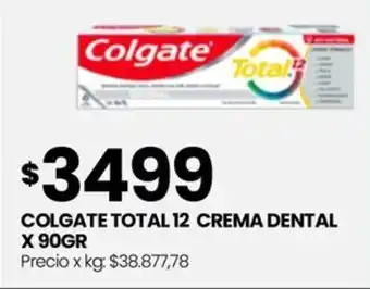 Punto Mayorista COLGATE TOTAL 12 CREMA DENTAL X 90GR oferta