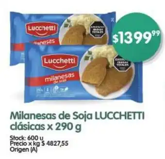 Supermercados Buenos Días Milanesas de Soja LUCCHETTI clásicas x 290 g oferta
