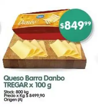 Supermercados Buenos Días Queso Barra Danbo TREGAR × 100 g oferta