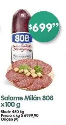 Supermercados Buenos Días Salame Milán 808 x 100 g oferta