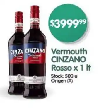 Supermercados Buenos Días Vermouth CINZANO Rosso x 1 It oferta