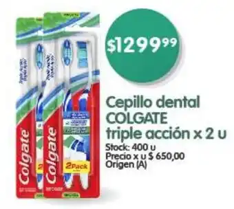 Supermercados Buenos Días Cepillo dental COLGATE triple acción x 2 u oferta