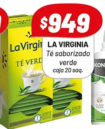 Almacor LA VIRGINIA Té saborizado verde caja 20 saq. oferta