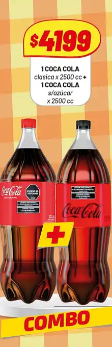 Almacor COCA-COLA clasica + COCA-COLA s/azúcar x 2500 cc oferta