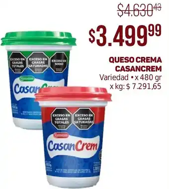 Makro QUESO CREMA CASANCREM variedad x 480 gr oferta