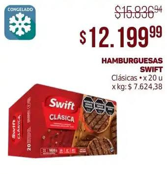 Makro HAMBURGUESAS SWIFT Clásicas x 20 u oferta