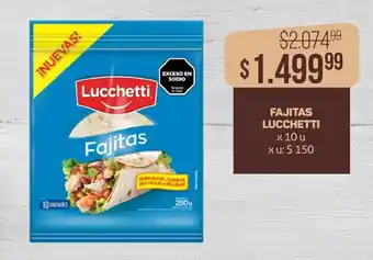 Makro FAJITAS LUCCHETTI x 10 u oferta