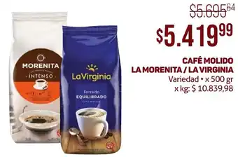 Makro CAFÉ MOLIDO LA MORENITA / LA VIRGINIA Variedad x 500 gr oferta