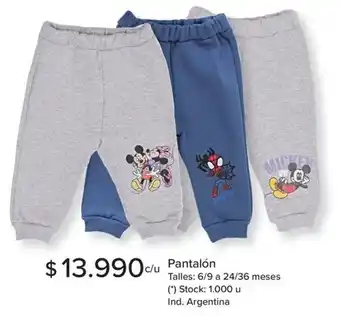 Carrefour Pantalón Talles: 6/9 a 24/36 meses oferta