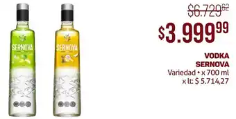Makro VODKA SERNOVA Variedad x 700ml oferta