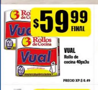 Supermayorista Vital Vual Rollo de cocina 40px3u oferta