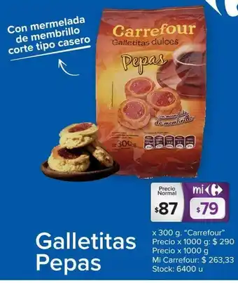 Carrefour Carrefour Galletitas Pepas x 300g oferta