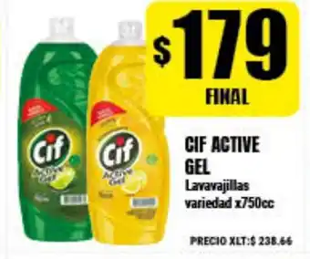 Supermayorista Vital Cif Active Gel Lavavajillas variedad x750cc oferta