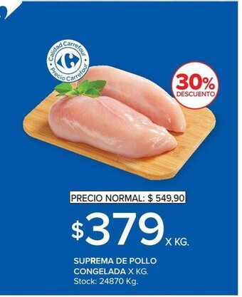Carrefour Suprema de Pollo Congelada x kg oferta