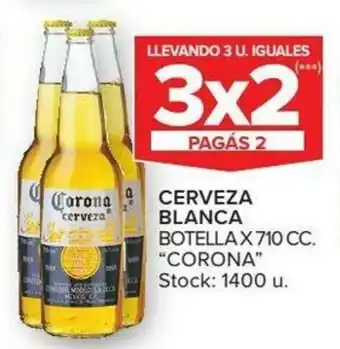 Carrefour Corona Cerveza Blanca Botella x 710cc oferta