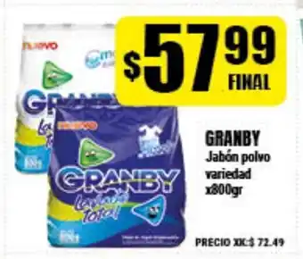 Supermayorista Vital Granby Jabón polvo variedad x800gr oferta