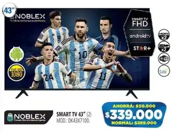 Casa del Audio NOBLEX SMART TV 43" oferta