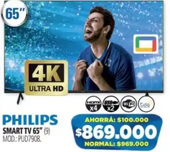 Casa del Audio PHILIPS SMART TV 65" oferta