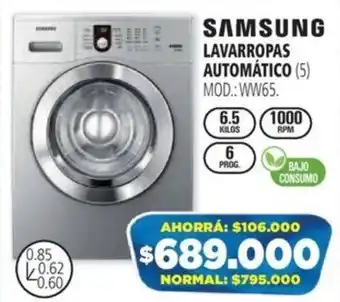 SAMSUNG LAVARROPAS AUTOMÁTICO WW65