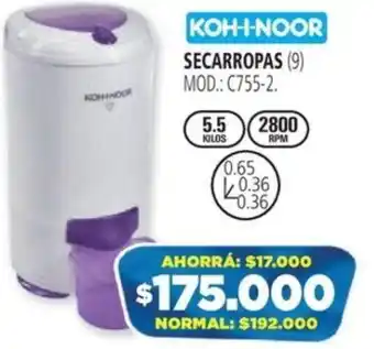 Casa del Audio KOH-I-NOOR SECARROPAS C755-2 oferta