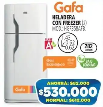 Casa del Audio Gafa HELADERA CON FREEZER HGF358AFB oferta