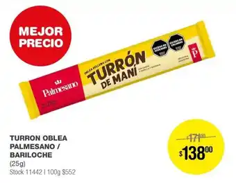 Atomo Conviene TURRON OBLEA PALMESANO / BARILOCHE (25g) oferta