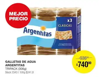 Atomo Conviene GALLETAS DE AGUA ARGENTITAS TRIPACK (306g) oferta