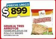 Carrefour Maxi Granja tres arroyos - hamburguesas de pollo oferta