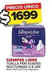 Carrefour Maxi Siempre libre - toalla fem suaves nocturnas oferta