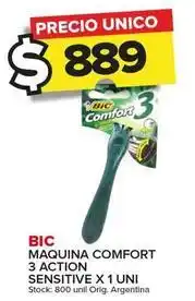 Carrefour Maxi Bic - maquina comfort 3 action sensitive oferta