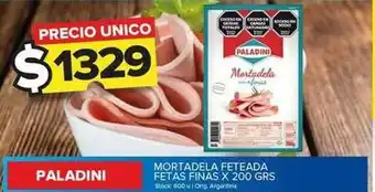 Carrefour Maxi Paladini - mortadela feteada fetas finas oferta