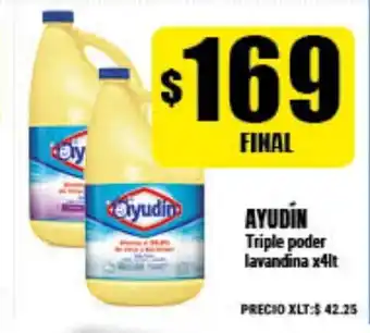 Supermayorista Vital Ayudín Triple poder lavandina x4lt oferta