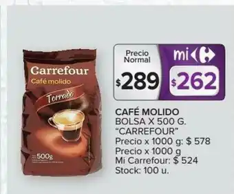 Carrefour Carrefour Café Molido Bolsa x 500g oferta