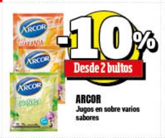 Supermayorista Vital Arcor Jugos en sobre varios sabores oferta