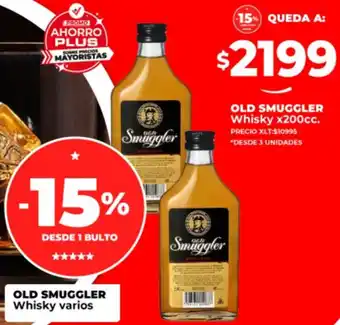 Supermayorista Vital OLD SMUGGLER Whisky x 200cc oferta