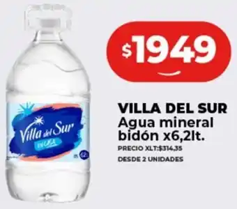 Supermayorista Vital VILLA DEL SUR Agua mineral bidón x 6,2lt oferta